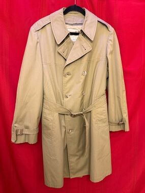 Vtg London Fog Maincoats Men’s 38 Reg Claeth Cloth w/ Zippered Snow Cloth Lining